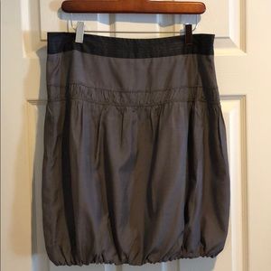 Lined pleated bubble skirt